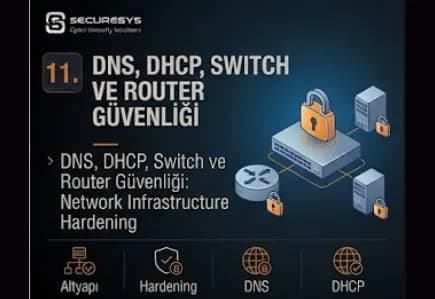 DNS, DHCP, Switch ve Router Güvenliği: Network Infrastructure Hardening