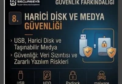 USB, Harici Disk ve Taşınabilir Medya Güvenliği: Veri Sızıntısı ve Zararlı Yazılım Riskleri
