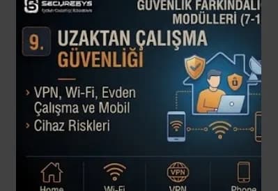 Uzaktan Çalışma Güvenliği: VPN, Wi-Fi, Evden Çalışma ve Mobil Cihaz Riskleri