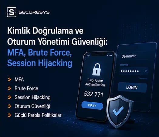 Kimlik Doğrulama ve Oturum Yönetimi Güvenliği: MFA, Brute Force, Session Hijacking