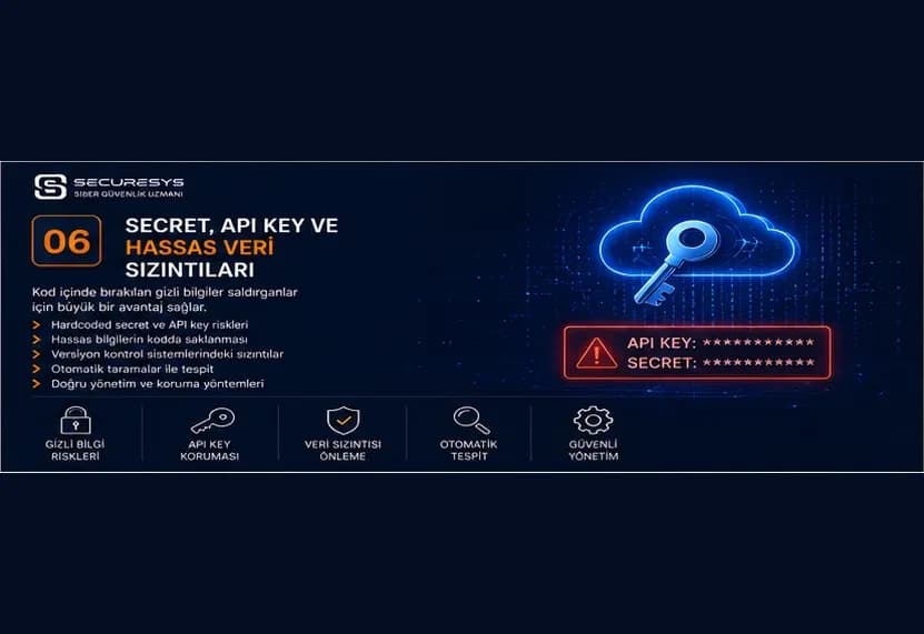 Secret, API Key ve Hassas Veri Sızıntıları: Kod Depolarında Görünmeyen Tehlike