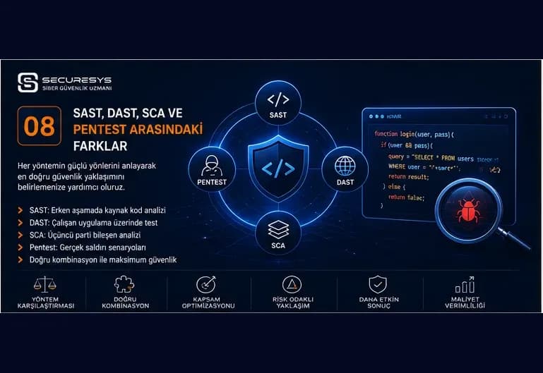 SAST, DAST, SCA ve Pentest Arasındaki Farklar: Hangisi Ne Zaman Kullanılmalı?