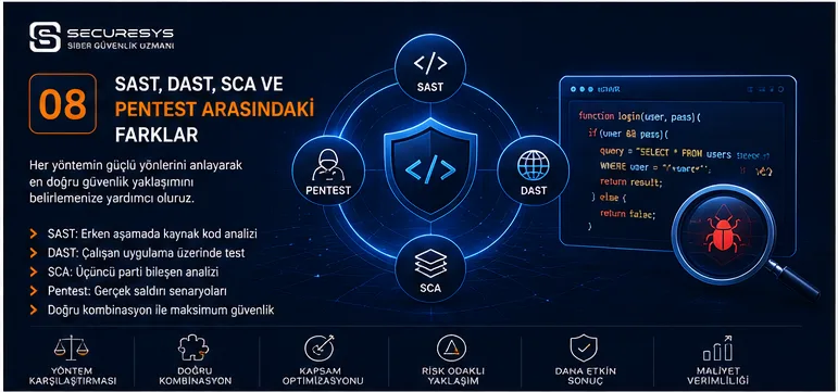 SAST, DAST, SCA and Pentest: What Are the Differences and When to Use Each?