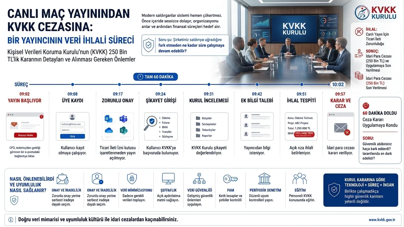 KVKK’nın canlı maç yayını açık rıza kararını anlatan görsel