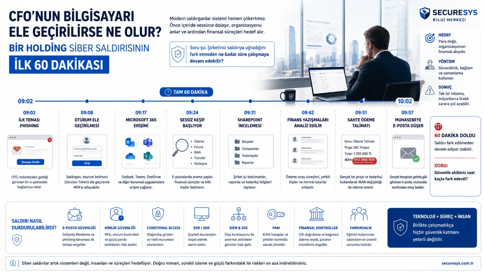 CFO hesabının ele geçirilmesiyle başlayan holding siber saldırısı